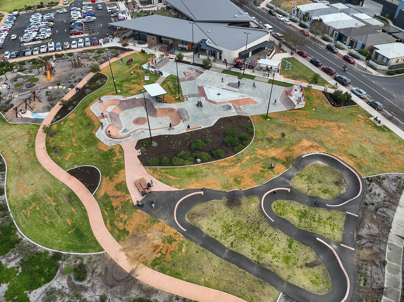 An aerial view of the new Dalyellup Library and Youth Hub
