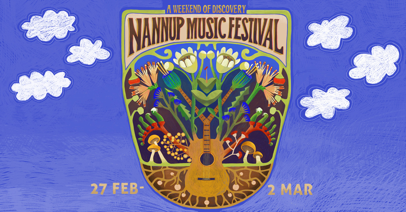 Graphic for the Nannup Music Festive 27 February to 2 March 2026