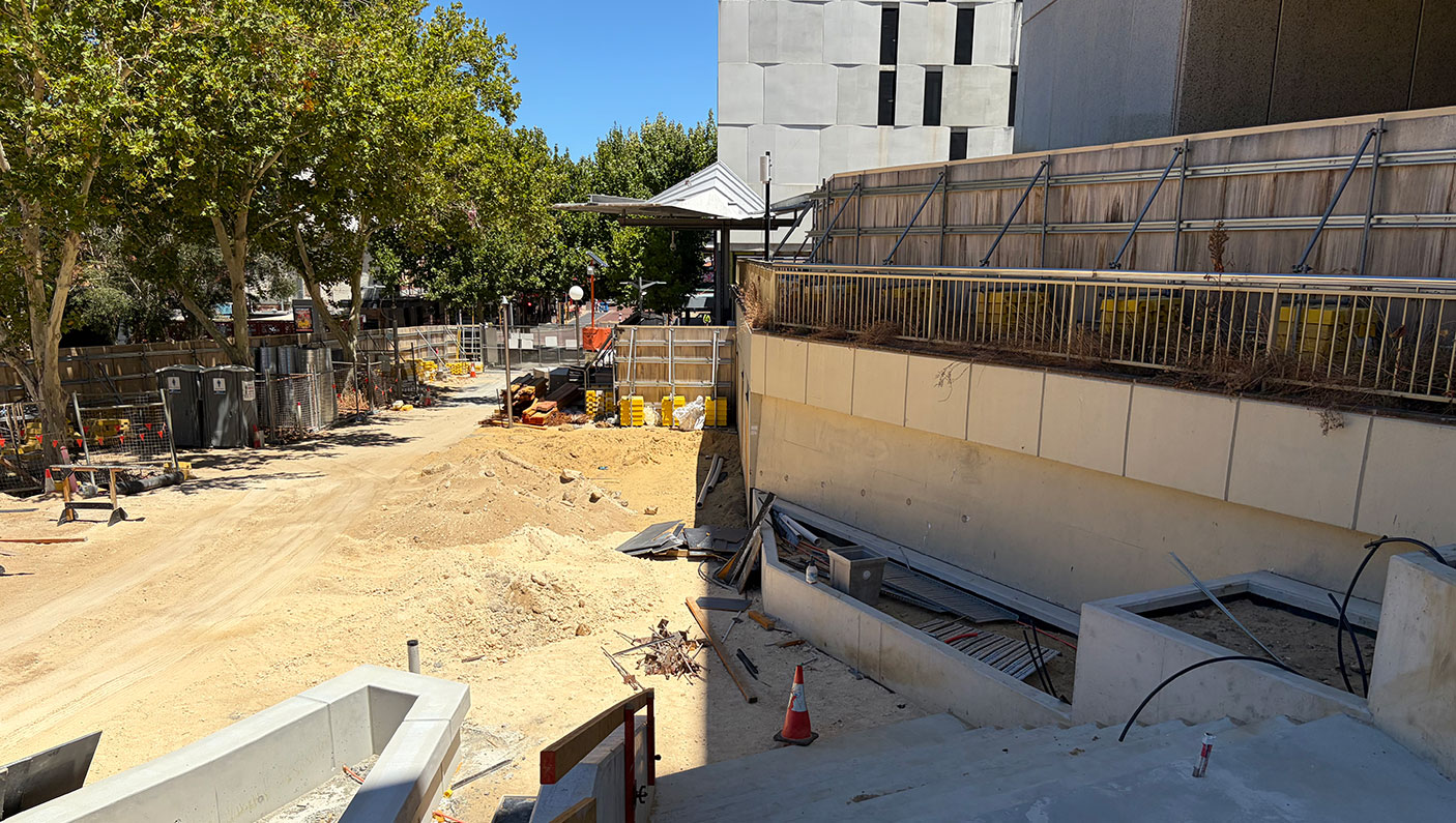 Construction works at the Perth Cultural Centre