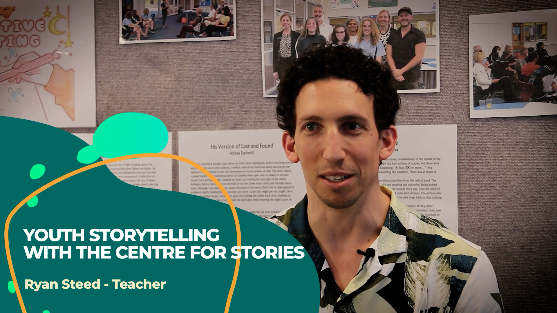 Teacher Ryan Steed is interviewed for the video