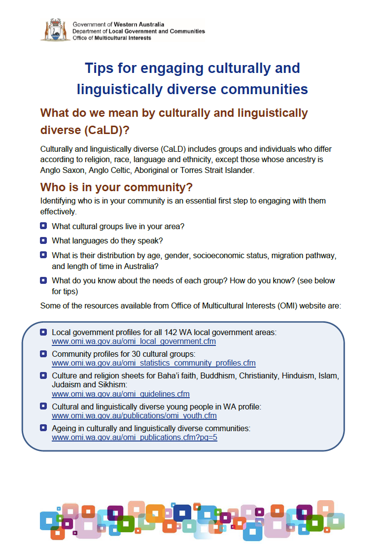 C:\Users\gwhite\DLGSC\DLGSC Website - Documents\Content\OMI\Images\Tips for engaging culturally and linguistically diverse communities