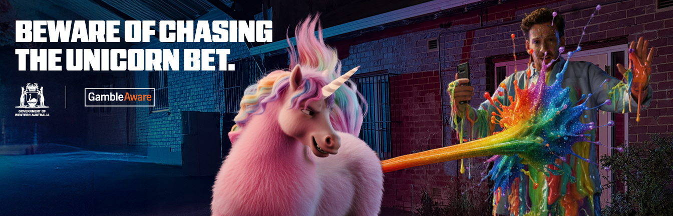 Beware of chasing the unicorn bet promotional banner