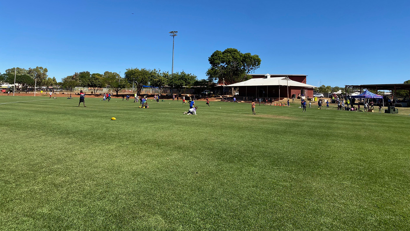 The new Halls Creek Oval and clubrooms