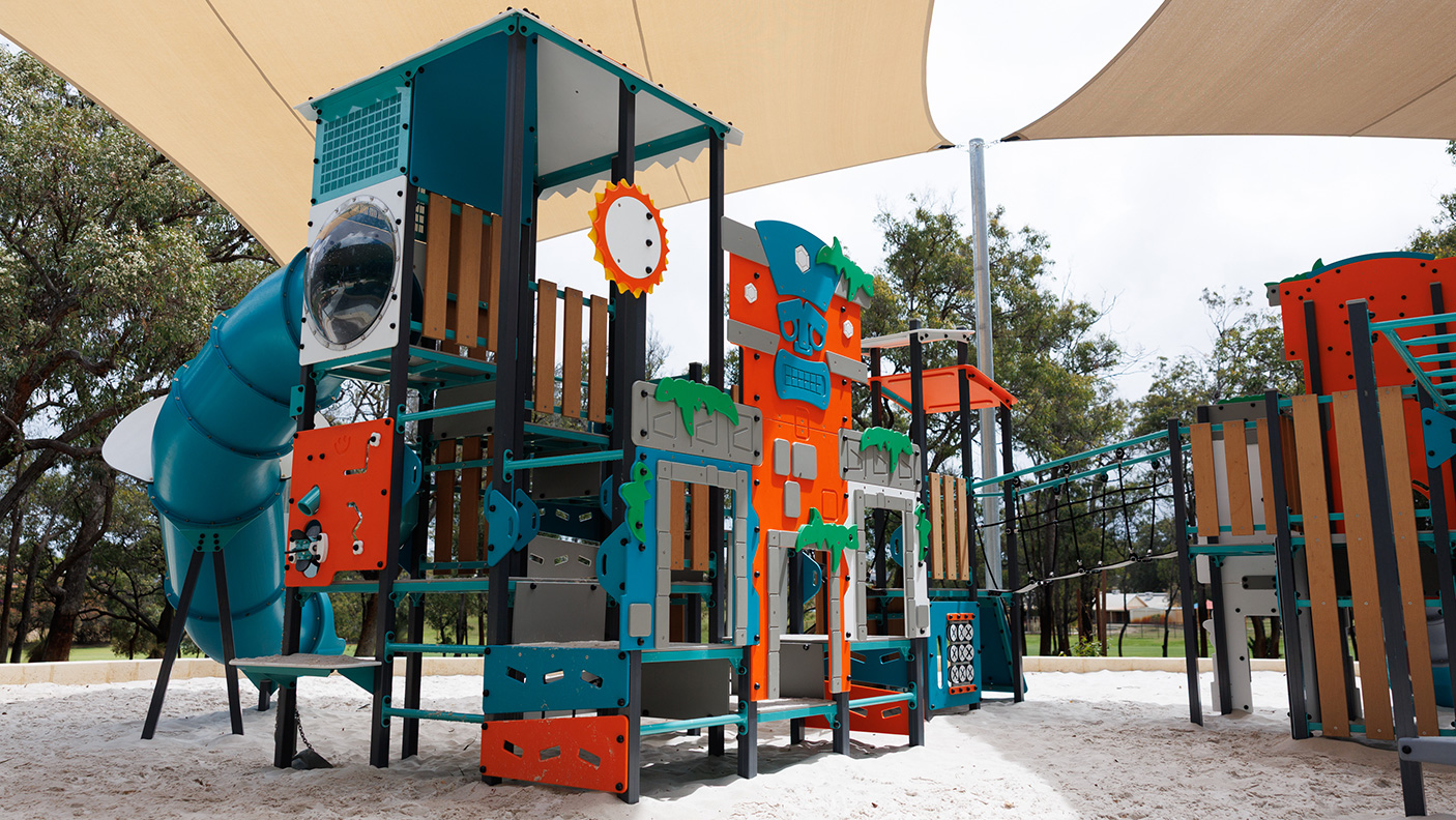 The new playground equipment at Chichester Park Woodvale