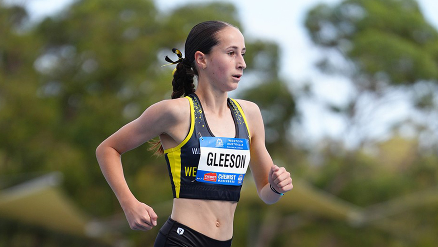 Athlete Ginger Gleeson running