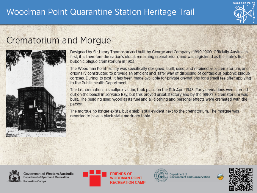 Woodman Point Heritage Signs crematorium and morgue