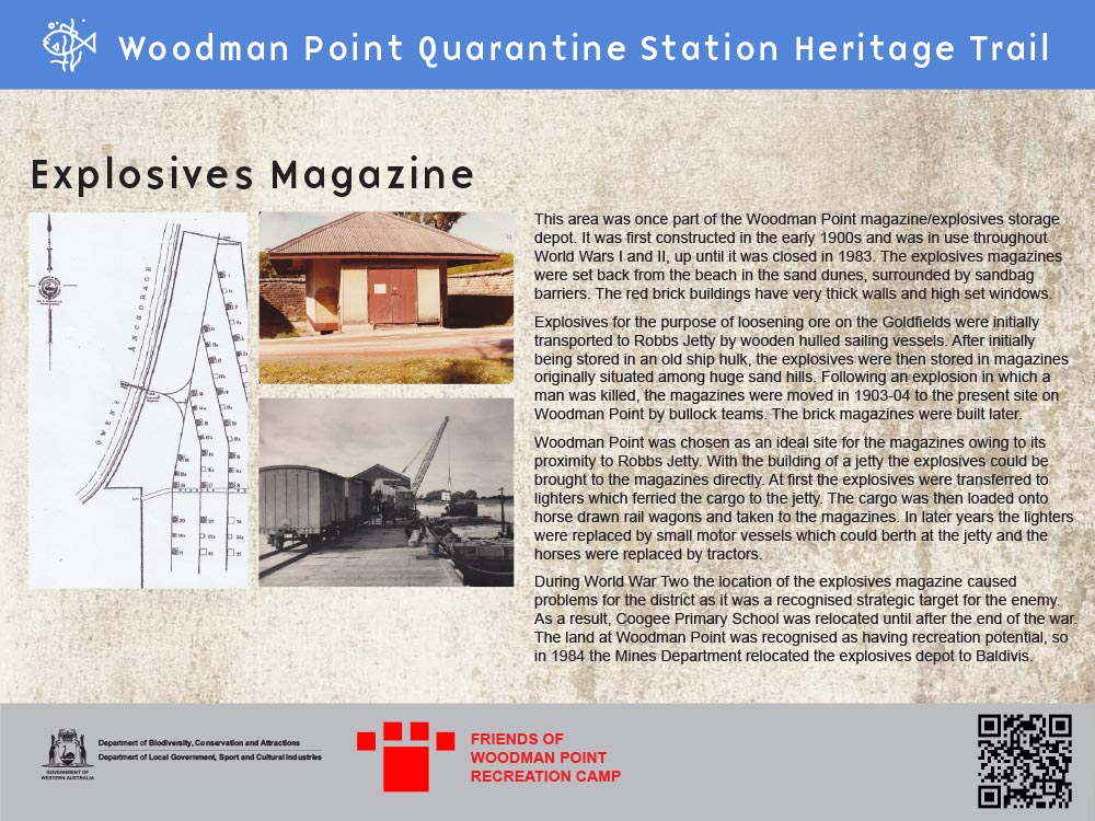 Woodman Point Heritage Signs explosive magazine