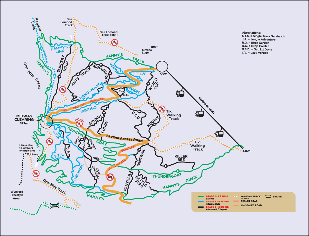 Mountain-bike-track-Queenstown-NZ Mountain bike track map in Queenstown New Zealand