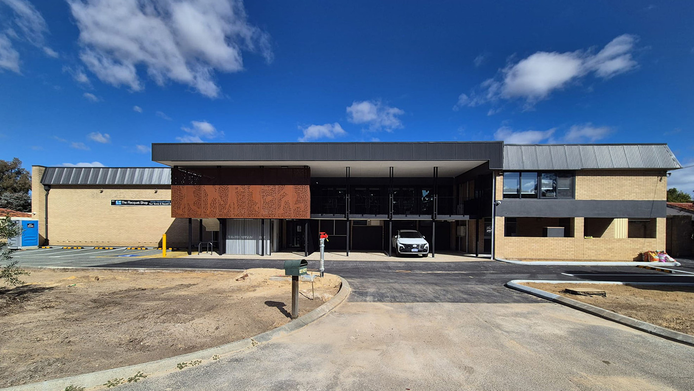 the newly constructed State Squash Centre building in Belmont WA