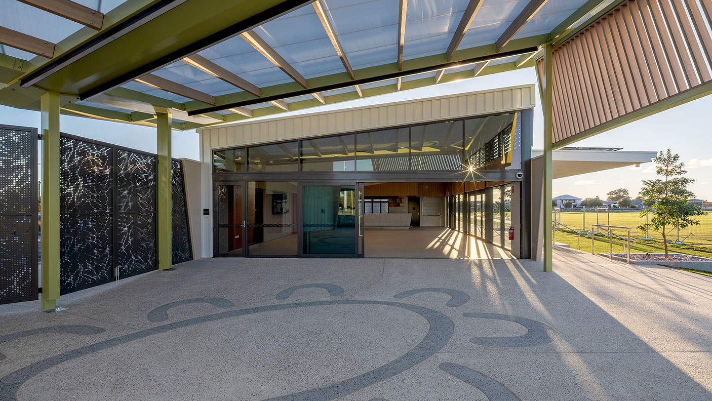 the newly constructed pavilion at the Stan Twight reserve