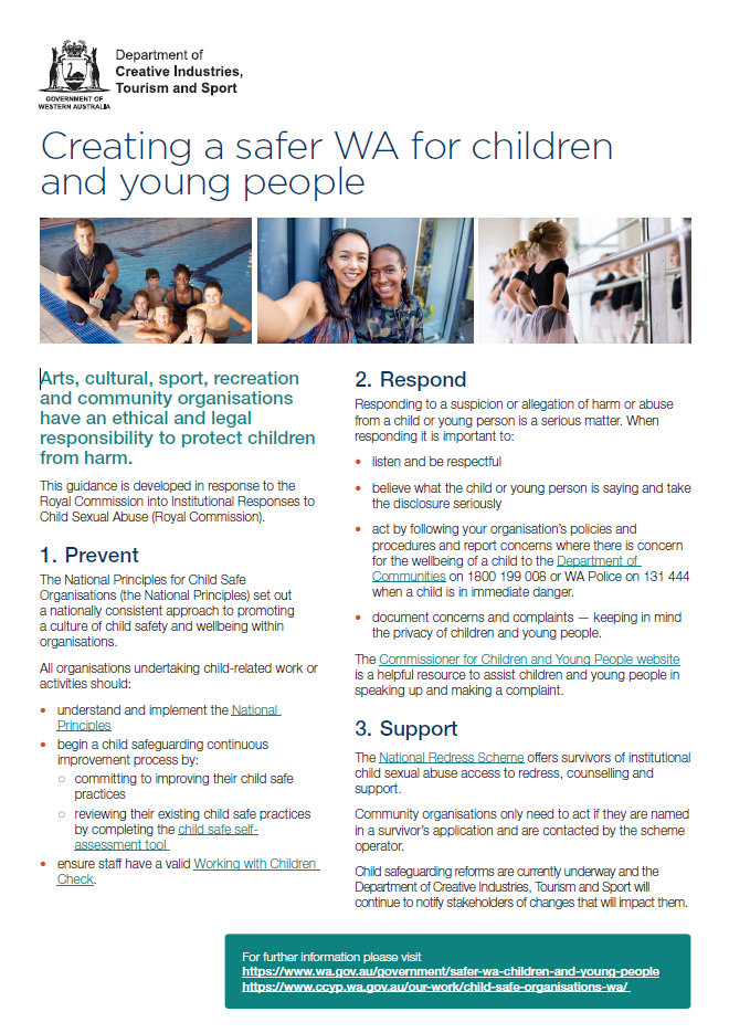 Creating a safer WA for children and young people